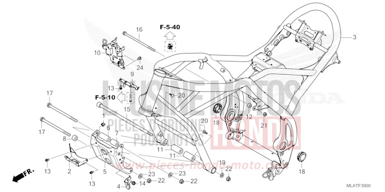 CARROSSERIE DE CHASSIS de CMX 1100 "Rebel" MAT BETA SILVER METALLIC (NHC08) de 2026